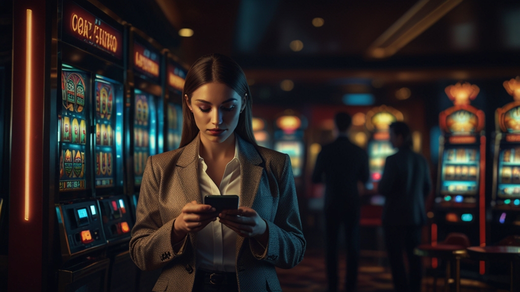 Returning player checking an account bonus message on a phone